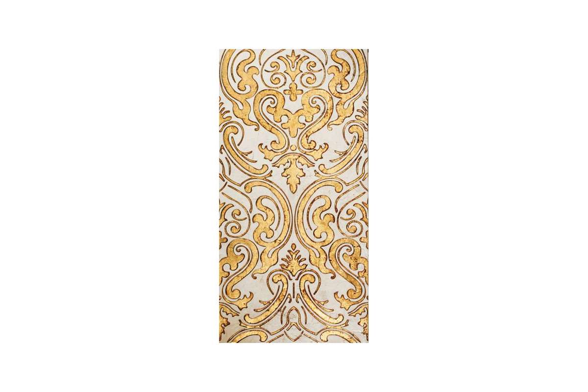 Мрамор Petra Antiqua Lacche 1 Shiraz 2 Fondo Biancone - Decoro Oro 30,5 X 60