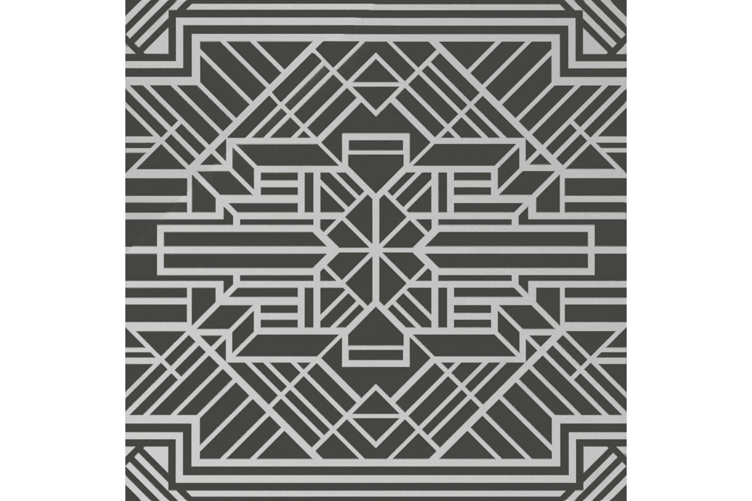 Керамогранит Petracers Swing Labirinto Sterling Silver Su Bianco