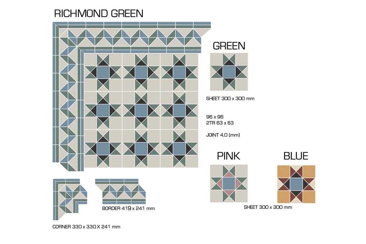 Керамогранит TopCer Victorian Designs (Викториан Дизайн) Richmond Green