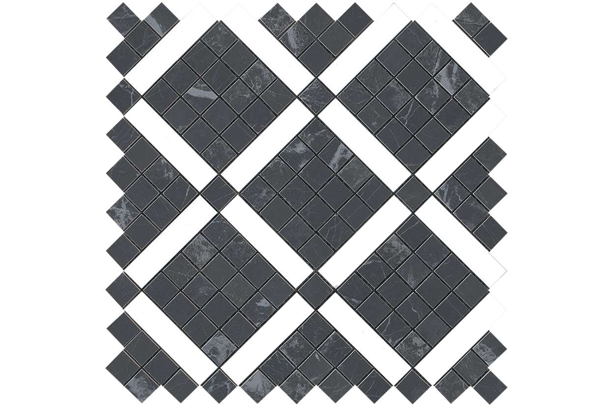 Керамогранит Atlas Concorde Brick Atelier Noir Mix Diagonal Mosaic