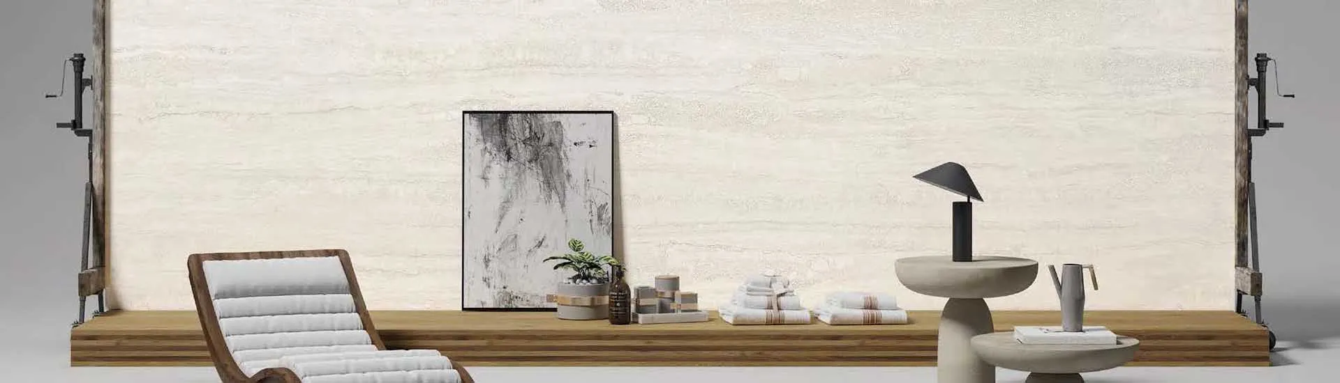 Керамогранит Level by Emil Group Stone Travertino Vein White