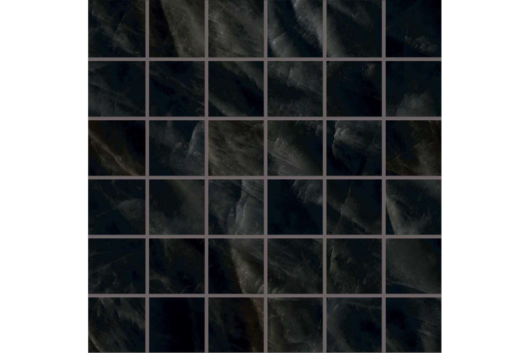 Керамогранит Emil Ceramica Tele di Marmo Crystal Mosaico Vitrum Black 5X5