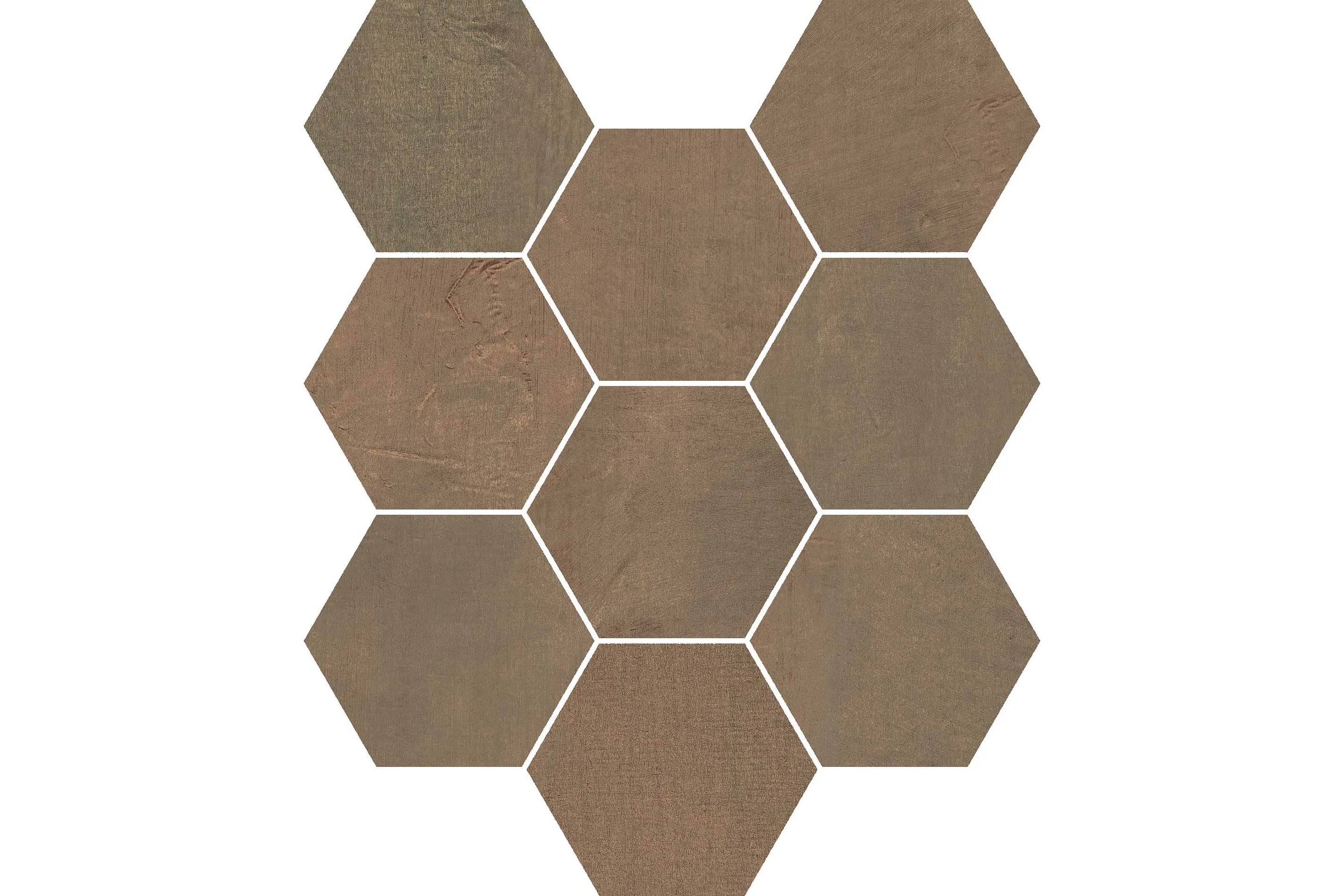 Керамогранит Casalgrande Padana Fusion Mosaico Esagoni Copper