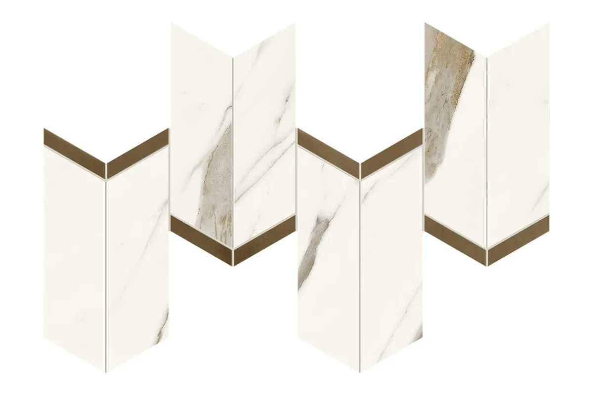 Керамогранит Atlas Concorde Marvel X Calacatta Sublime Mosaico Chevron