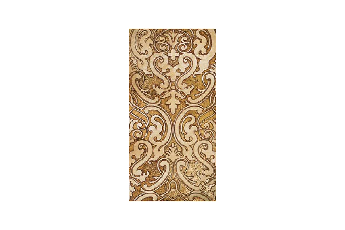 Мрамор Petra Antiqua Lacche 1 Shiraz 1 Fondo Oro - Decoro Travertino Chiaro 30,5 X 60