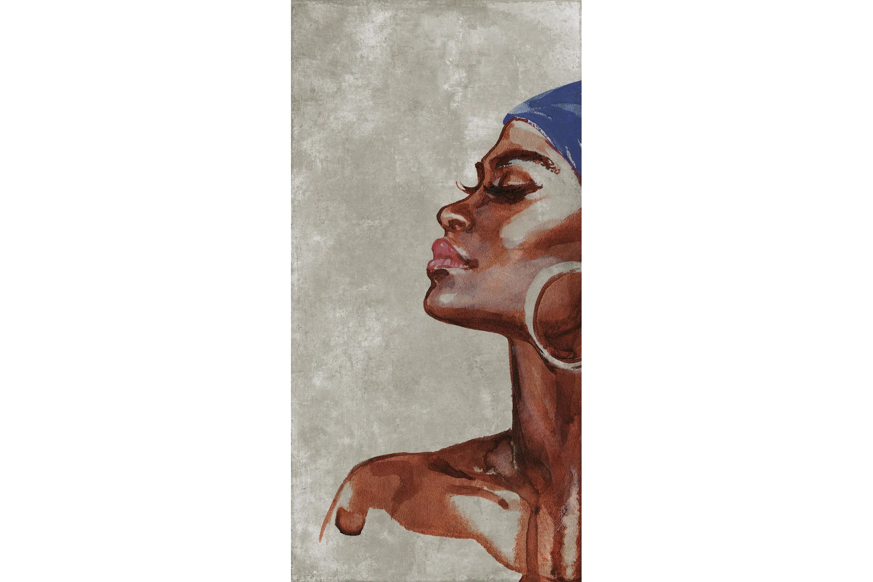 Керамогранит MaxFine by Iris FMG Design Your Slabs Watercolor Woman Blue