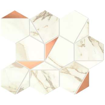 Calacatta Imperiale Gold Hex Shiny