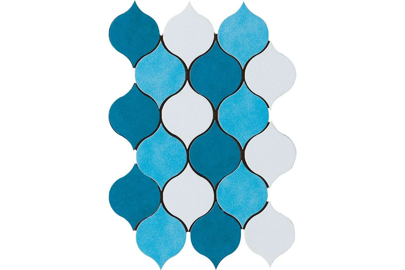 Керамогранит Cerasarda Sardinia Mosaico Goccia Mix Azzurro