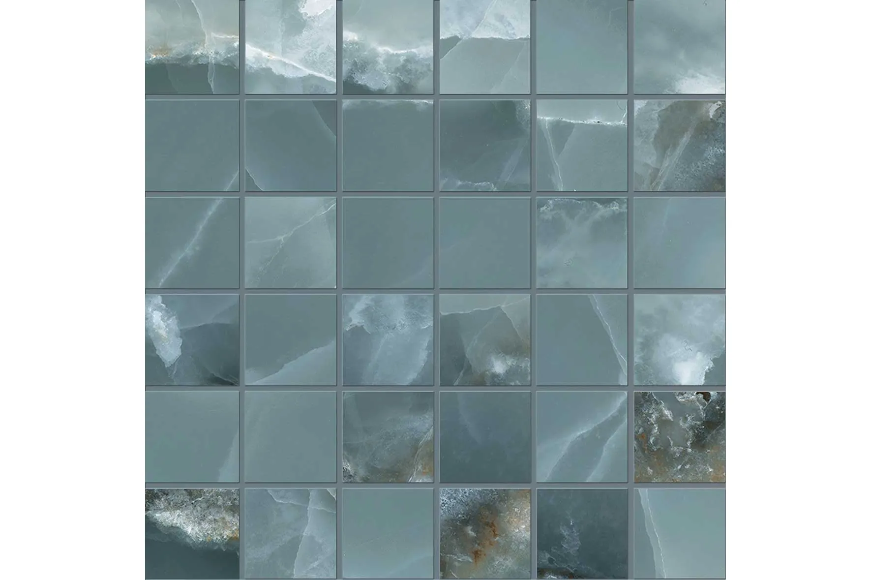 Керамогранит Emil Ceramica Tele Di Marmo Onyx Onyx Green Mosaico 5X5