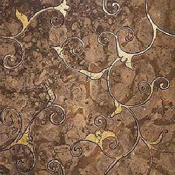 Мрамор Petra Antiqua Lacche 1 DAMASCO 2 Fondo Radica - Decoro Oro 30,5 x 30,5