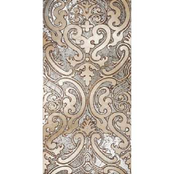 Мрамор Petra Antiqua Lacche 1 SHIRAZ 1 Fondo Argento - Decoro Travertino Chiaro 30,5 x 60