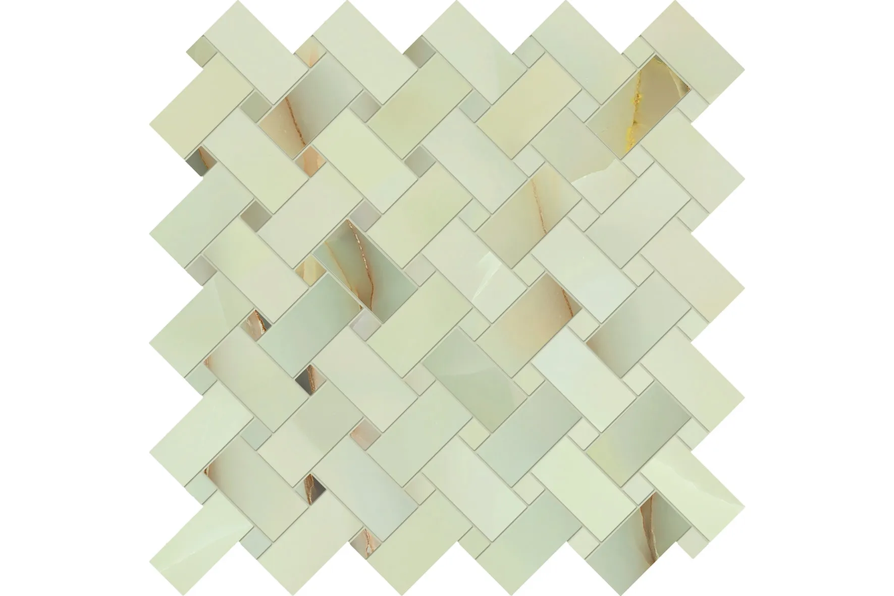 Керамогранит Emil Ceramica Tele di Marmo Pure Onyx Onyx Giada Mosaico Intrecci