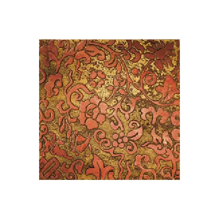 Мрамор Petra Antiqua Lacche 1 BLOOM Fondo Oro - Decoro Travertino Rosso 30,5 x 30,5