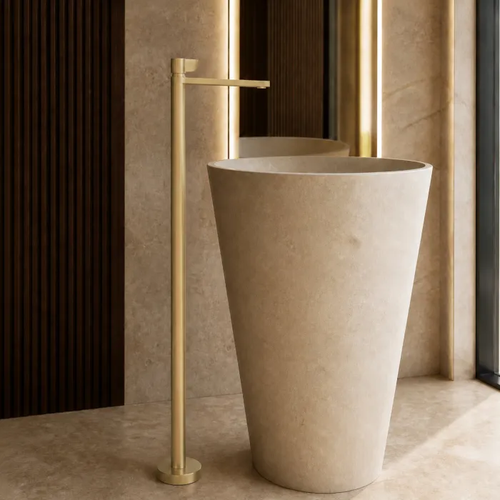 Cантехника Gessi Inverso Diamantato Внешняя часть напольного смесителя для раковины