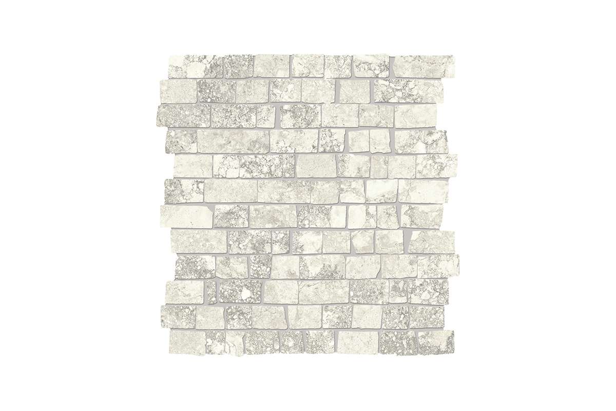 Керамогранит Provenza by Emil Group Unique Travertine Mosaico Mini Block Ancient White