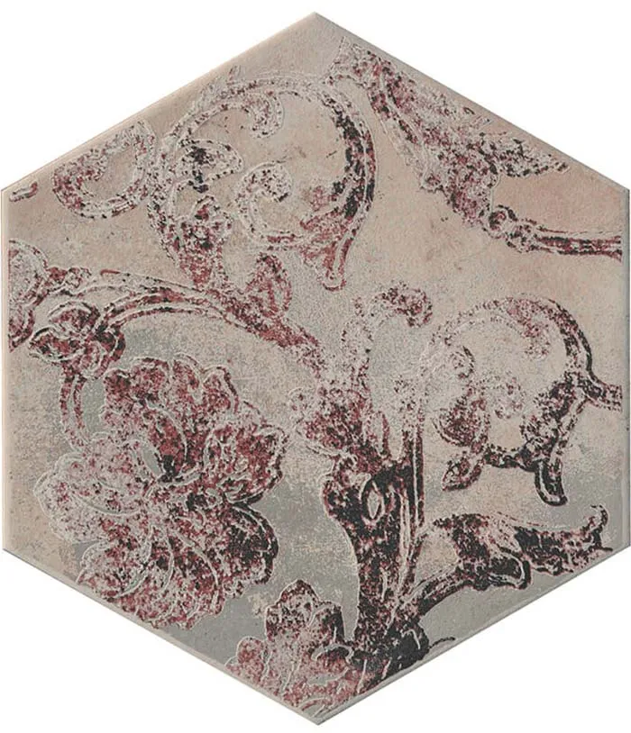 Керамогранит Cir Serenissima Miami Esagona S6 Collins Red Mq