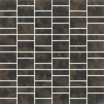 Керамогранит Settecento Nordic Stone Stagioni Musiva Grigio Bruno 3x4.5/1.5x4.5 Su Rete