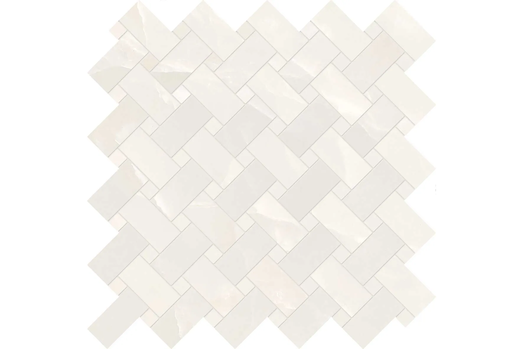 Керамогранит Emil Ceramica Tele Di Marmo Onyx Onyx Ivory Mosaico Intrecci