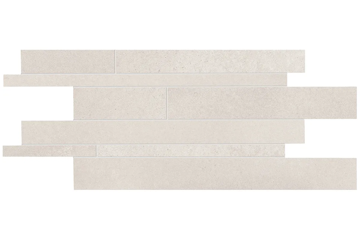 Керамогранит Ergon by Emil Group Tr3nd Mosaico Listelli Sfalsati White B