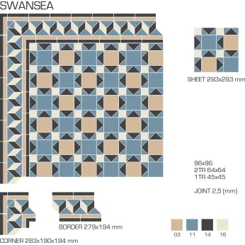 Керамогранит TopCer Victorian Designs Swansea