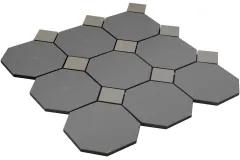 Керамогранит CE.SI. Full Body Ottagono 10X10 Su Rete Nickel- Toz.3.5X3.5 Xeno