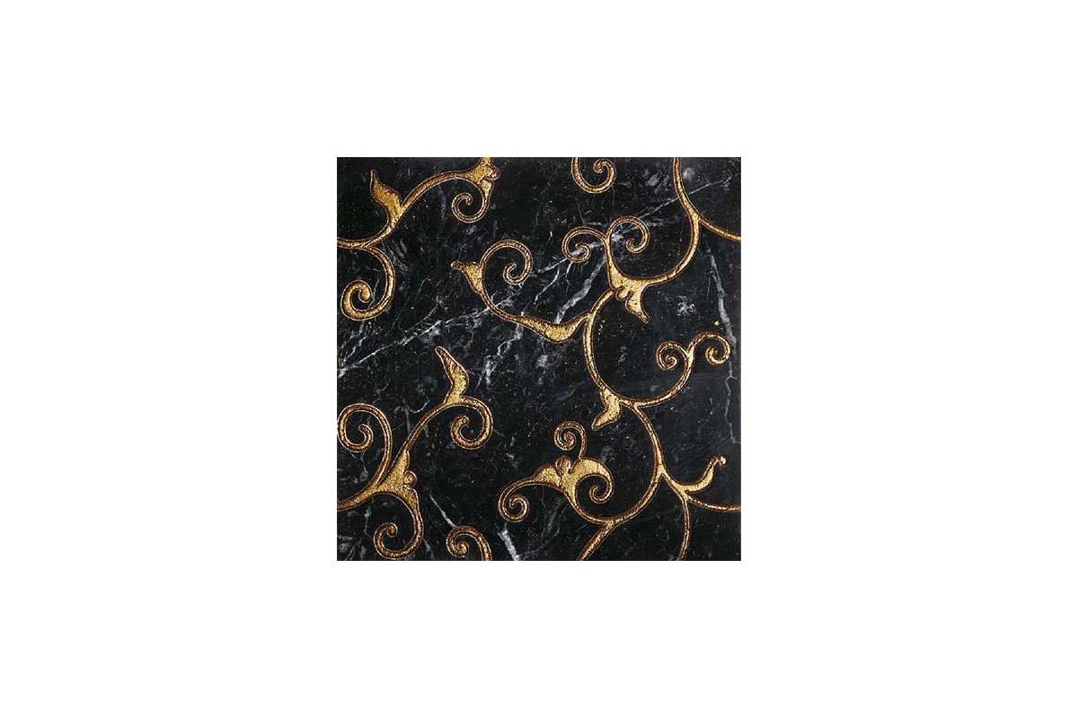 Мрамор Petra Antiqua Lacche 1 Damasco 2 Fondo Biancone - Decoro Oro 30,5 X 30,5