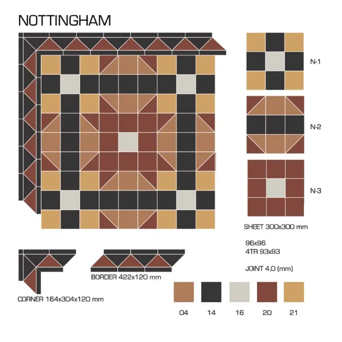 Керамогранит TopCer Victorian Designs Nottingham