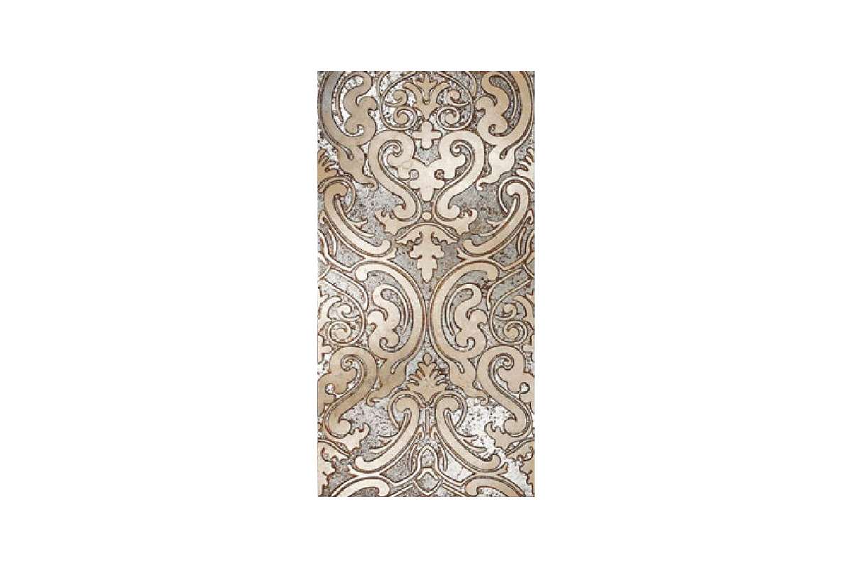 Мрамор Petra Antiqua Lacche 1 Shiraz 1 Fondo Argento - Decoro Travertino Chiaro 30,5 X 60