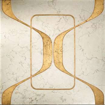 Мрамор Petra Antiqua Lacche 2 ORION Fondo Biancone  Decoro Oro 60 x 60