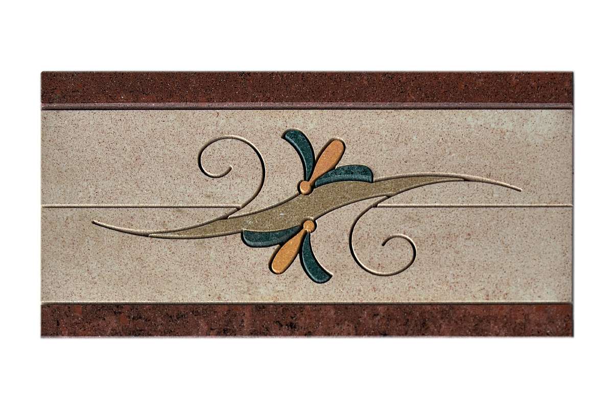 Керамогранит Casalgrande Padana Marte Fascia Floreale B Rosa Portogallo
