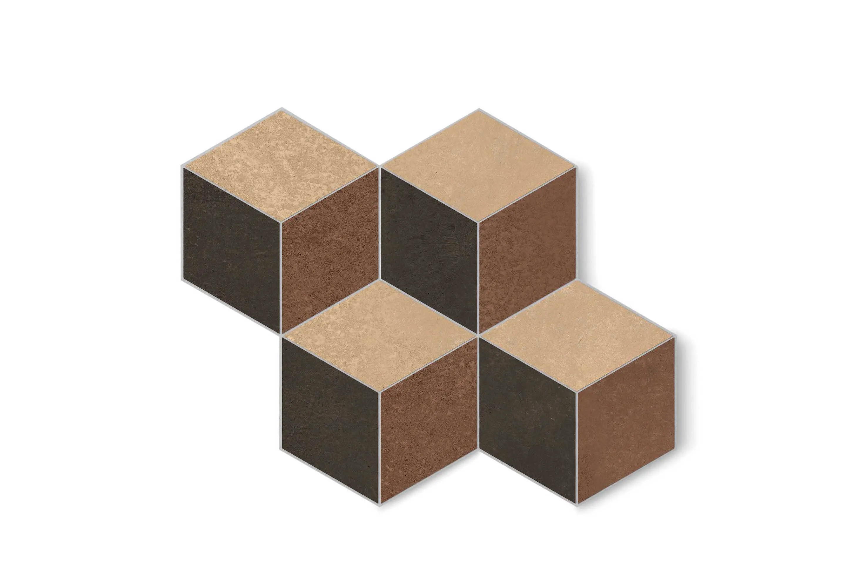 Керамогранит Florim Design SensiTerre Cube Cotone Amarante Mattone
