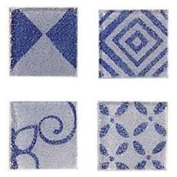 Мозаика Settecento (Сеттеченто) Musiva (Музива) Musiva Decoro " B " Blu 2.2x2.2 (4 Pezzi)