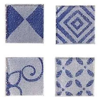 Мозаика Settecento (Сеттеченто) Musiva (Музива) Musiva Decoro " B " Blu 2.2x2.2 (4 Pezzi)