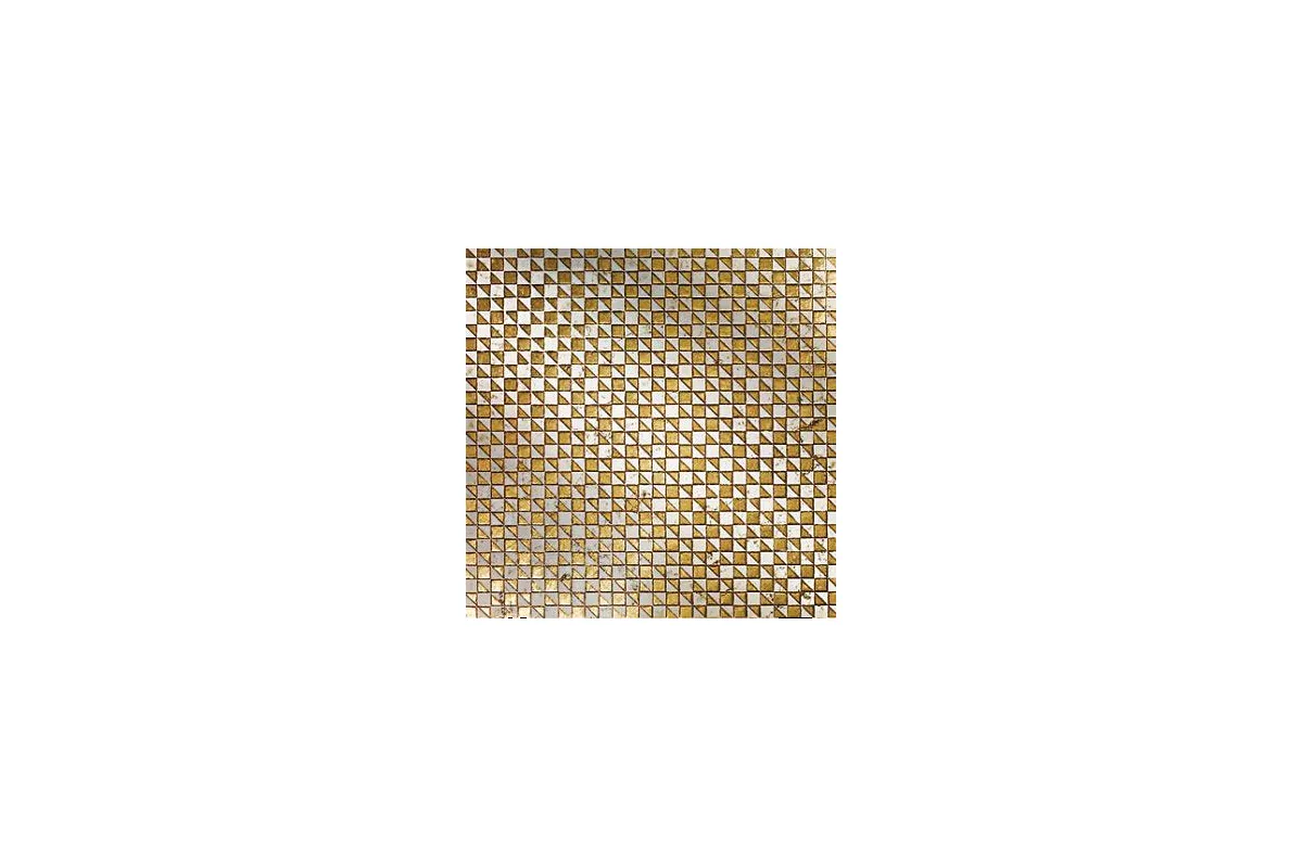Мрамор Petra Antiqua Lacche 1 Optical 2 Fondo Biancone Decoro Oro 30,5 X 30,5