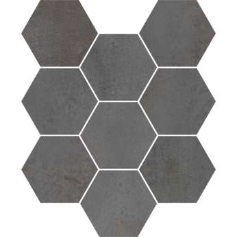 Керамогранит Casalgrande Padana Fusion Mosaico Esagoni Graphite