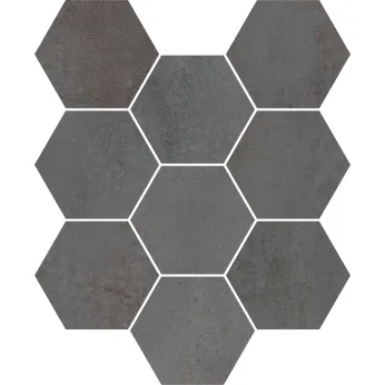 Керамогранит Casalgrande Padana Fusion Mosaico Esagoni Graphite
