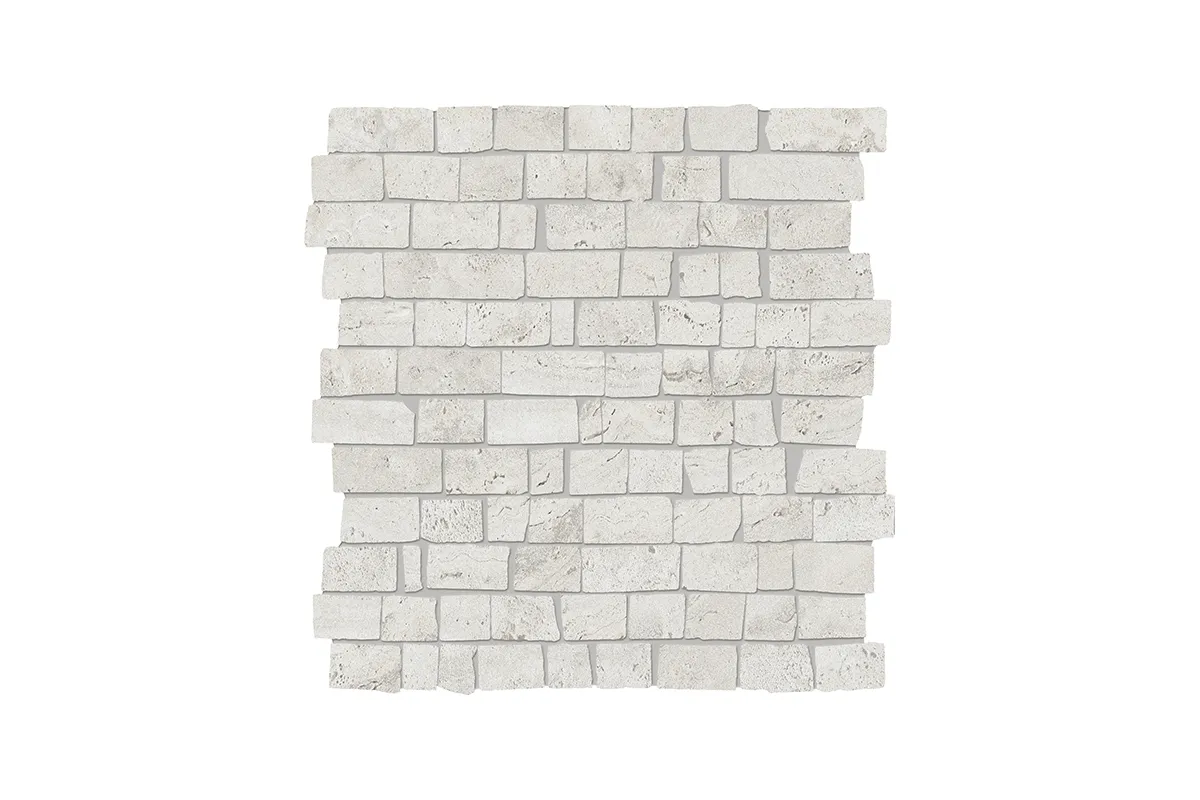 Керамогранит Provenza by Emil Group Unique Travertine Mosaico Mini Block Minimal Silver