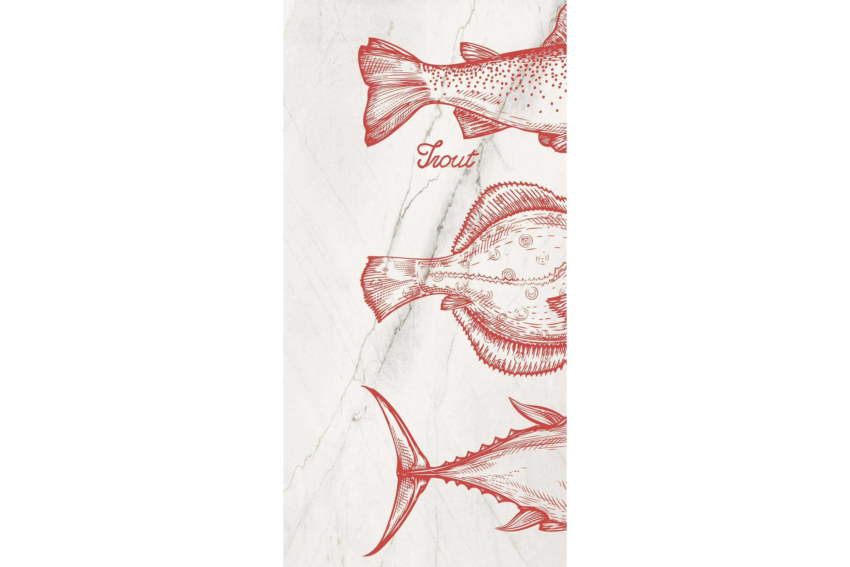 Керамогранит MaxFine by Iris FMG Design Your Slabs Retro Fish Red