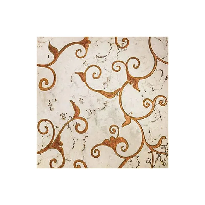 Мрамор Petra Antiqua Lacche 1 DAMASCO 2 Fondo Biancone - Decoro Rame 30,5 x 30,5