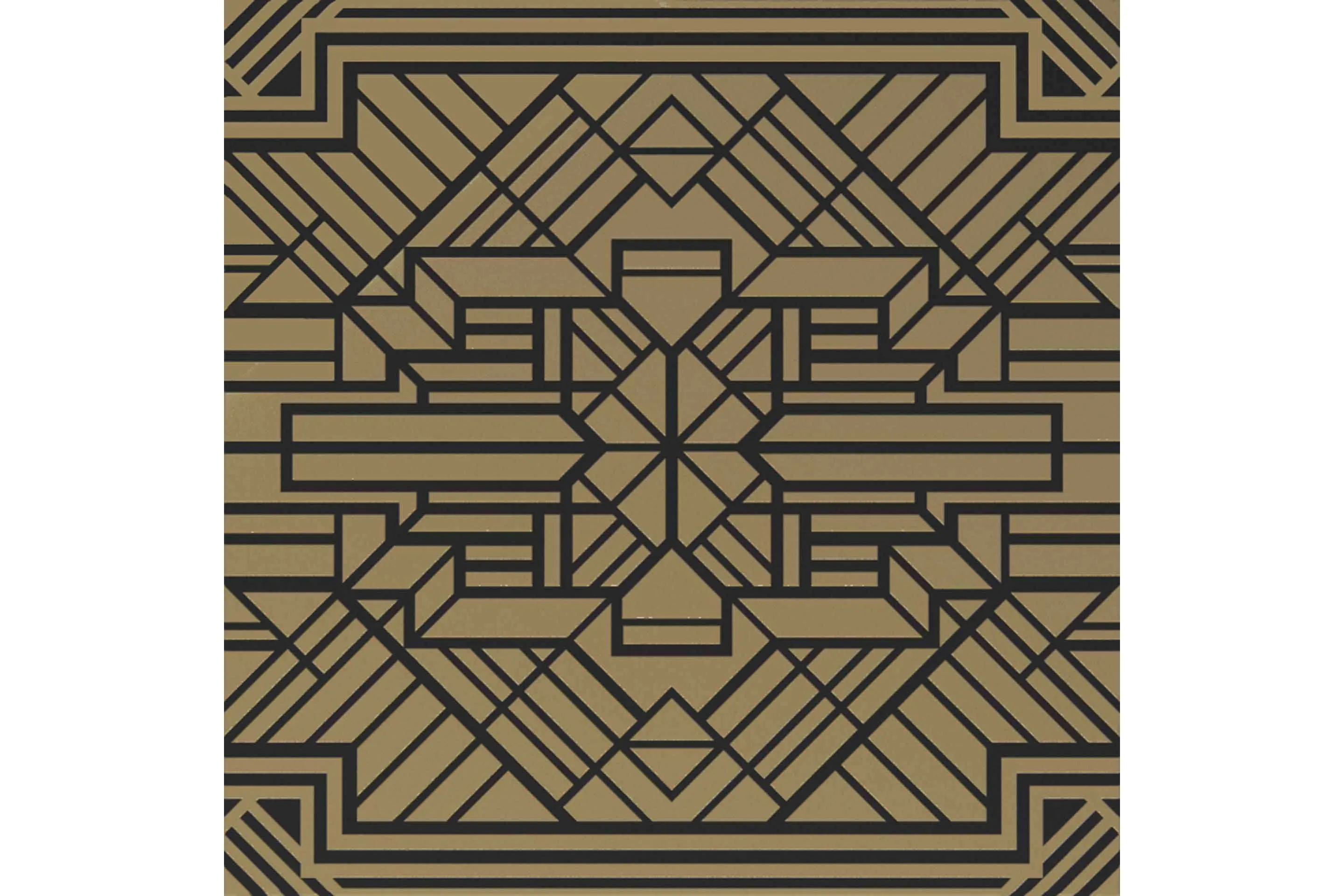 Керамогранит Petracers Swing Labirinto Ottone Su Nero