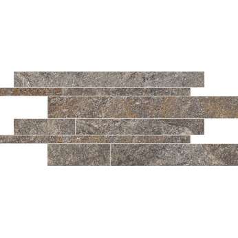 Керамогранит Ergon by Emil Group Oros Stone Antracite Mosaico Listelli Sfalsati