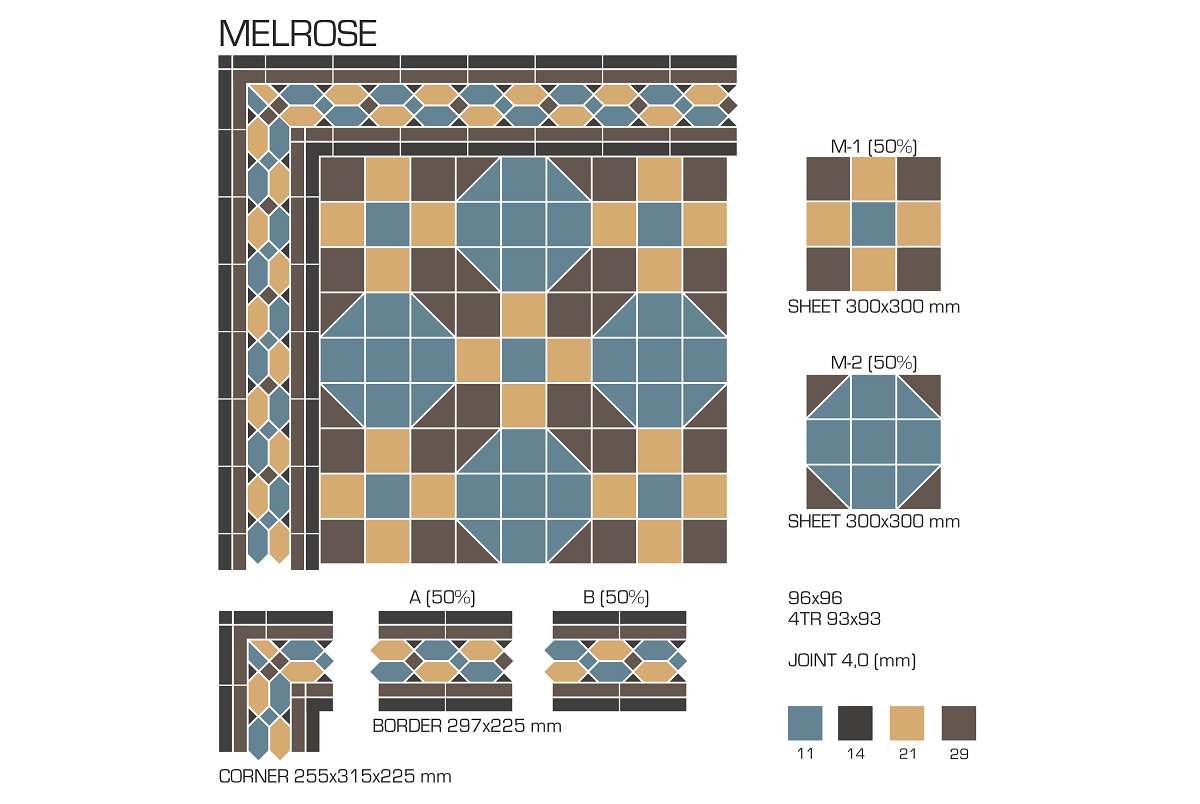 Керамогранит TopCer Victorian Designs (Викториан Дизайн) Melrose