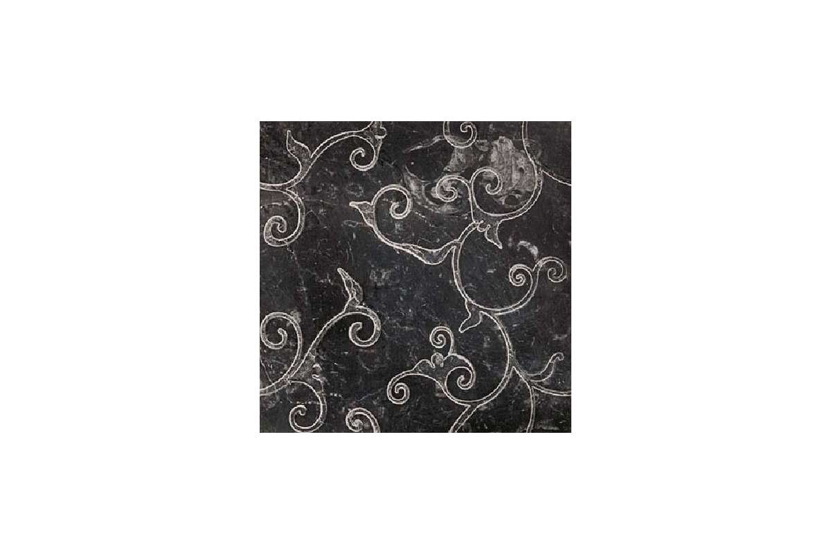 Мрамор Petra Antiqua Lacche 1 Damasco 2 Fondo Nero Marquinia - Decoro Naturale 30,5 X 30,5