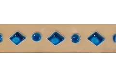 Керамогранит Cerasarda Pitrizza Listello Rombi Cotto Azzurro Mare