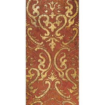 Мрамор Petra Antiqua Lacche 1 SHIRAZ 2 Fondo Travertino Rosso - Decoro Oro 30,5 x 60