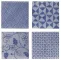 Musiva Decoro " B " Blu 9.2x9.2 (4 Pezzi)