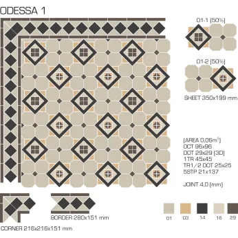 Керамогранит TopCer Victorian Designs Odessa 1