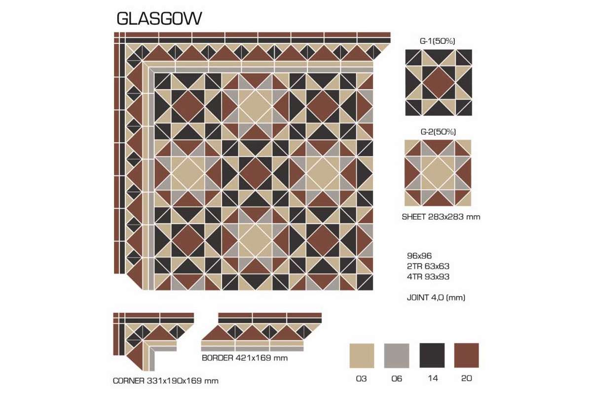 Керамогранит TopCer Victorian Designs (Викториан Дизайн) Glasgow