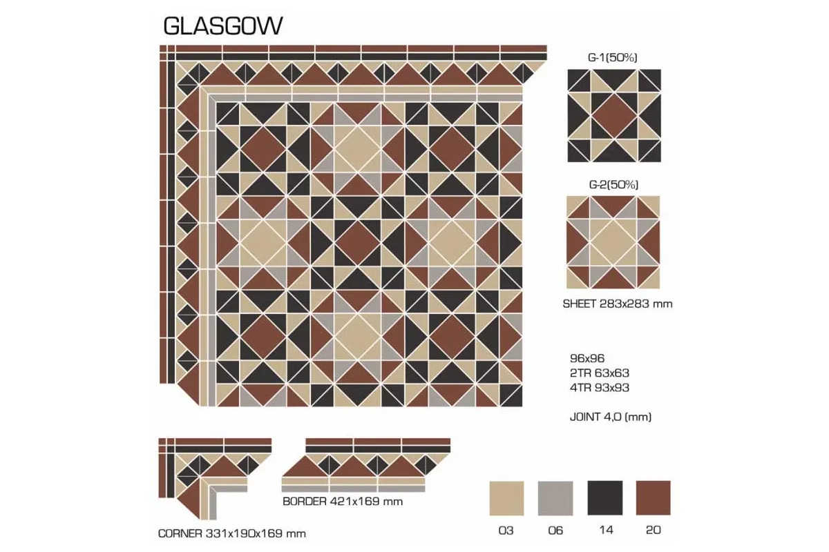 Керамогранит TopCer Victorian Designs Glasgow