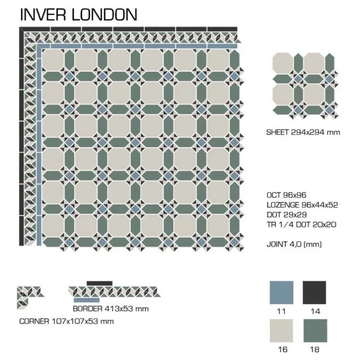 Керамогранит TopCer Victorian Designs Inver london